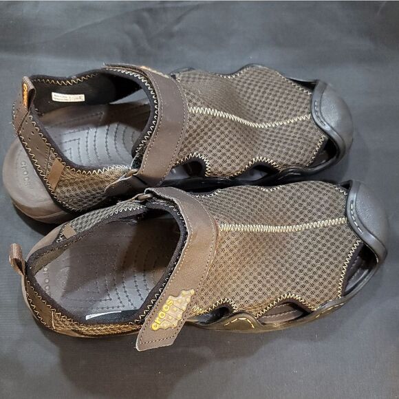 CROCS MEN SWIFTWATER LILEE MESH DECK SANDALS - Picture 9 of 16